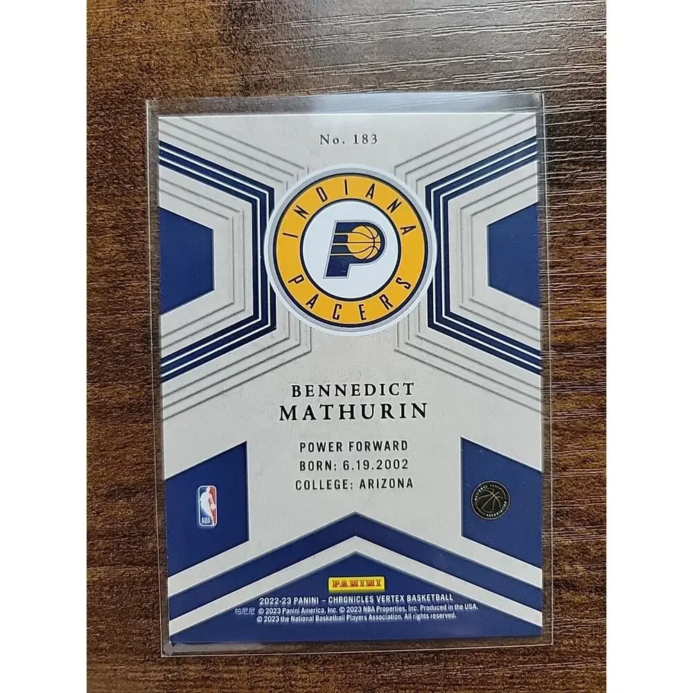 Bennedict Mathurin 2022-23 Panini Chronicles Vertex #183 - Rookie - Teal - NBA